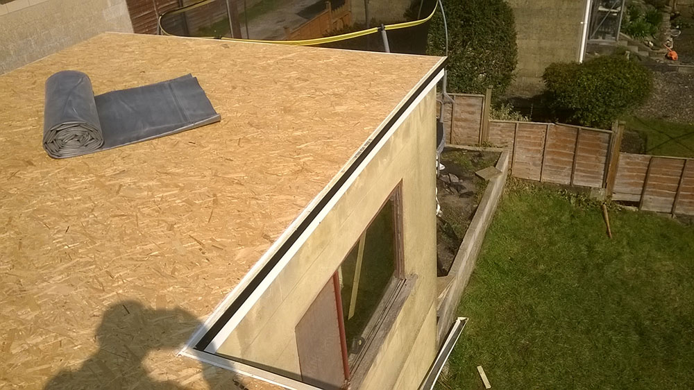 Garage in Melksham with a new EPDM rubber flat roof